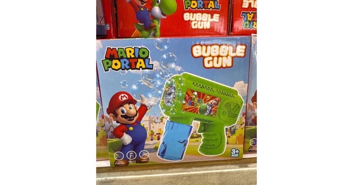 مسدس فقاعة ماريو تركيب
