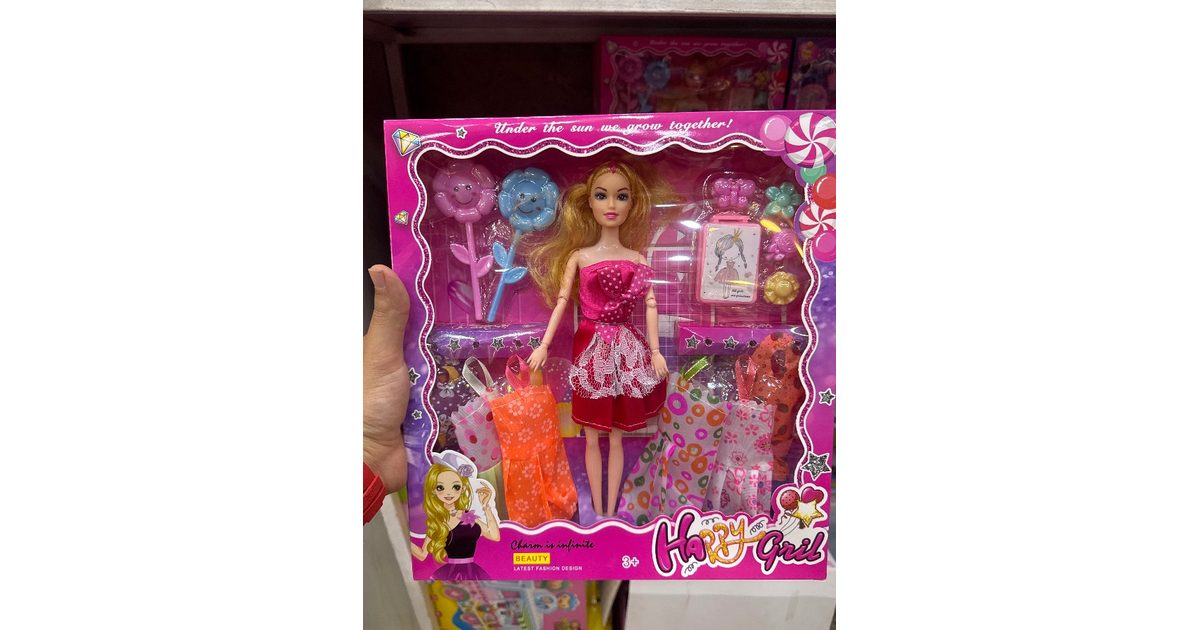 باربي ملابس ورده