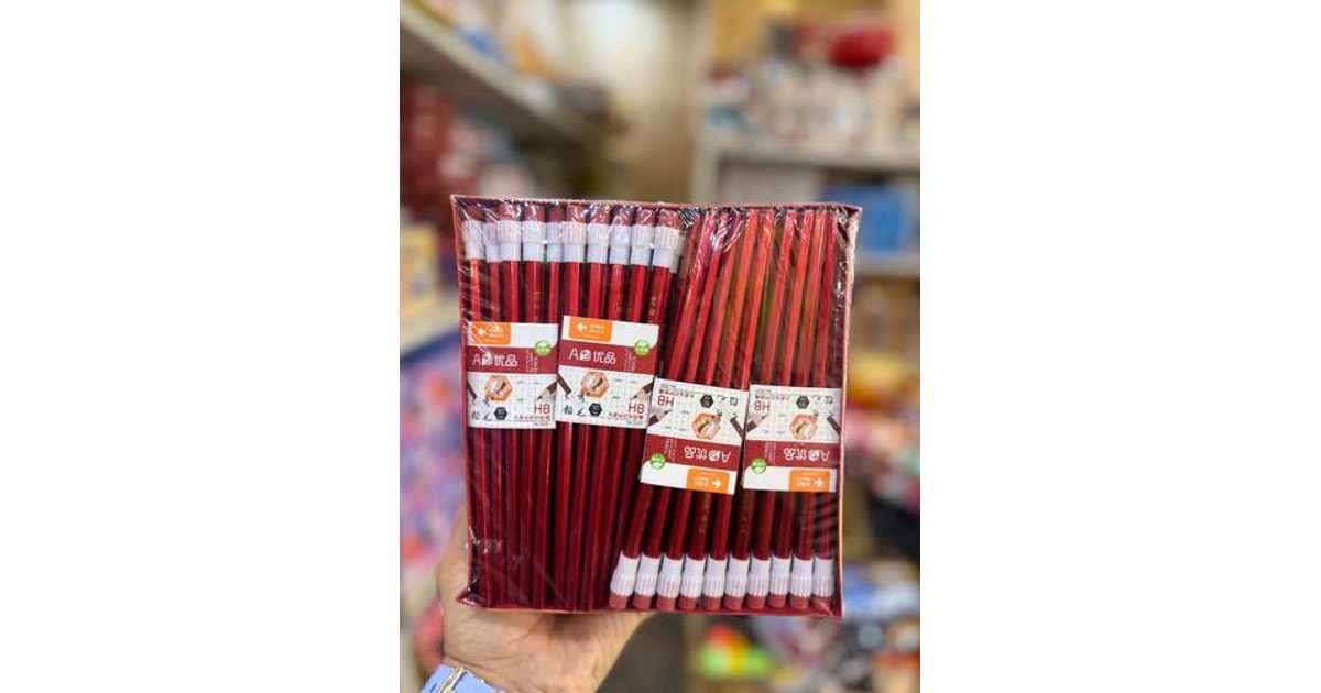 قلم رصاص ميني فش احمر